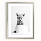 Bathroom Wall Decor - Cute Fox Artwork