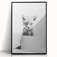Bathroom Wall Decor - Cute Fox Artwork