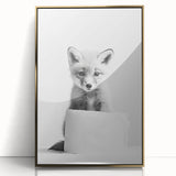 Bathroom Wall Decor - Cute Fox Artwork