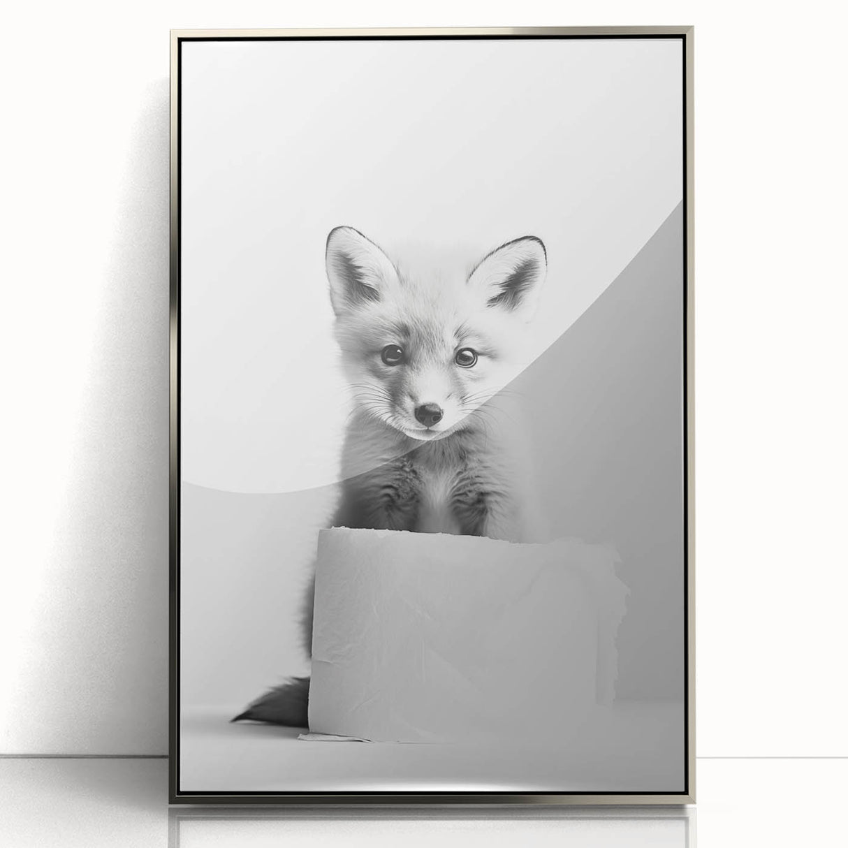 Bathroom Wall Decor - Cute Fox Artwork
