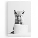 Bathroom Wall Decor - Cute Fox Artwork