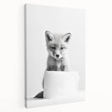 Bathroom Wall Decor - Cute Fox Artwork