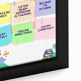 Classroom Rules Kids Educational Wall Art – Learning Poster