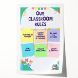 Classroom Rules Kids Educational Wall Art – Learning Poster