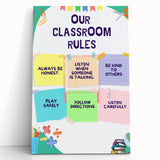 Classroom Rules Kids Educational Wall Art – Learning Poster