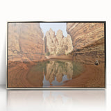 Acrylic print of Algerian scenery featuring art deco style and silver frame, ideal for modern art wall decor in a nursery.