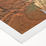 Art deco poster of an Algerian landscape in muted earth tones on rolled canvas, suitable for dining room decor.