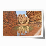 Extra large rolled print depicting vibrant African scenery with lush floral elements, ideal for art wall dining room.