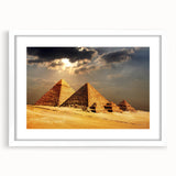 Extra large abstract art print of an African landscape, featuring textured earth tones on a framed canvas.