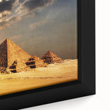 Extra large framed canvas featuring a textured depiction of an African scenery in vibrant colors.