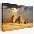 Large canvas print of the Egyptian landscape in earthy tones, ideal for kitchen wall art.