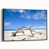 Black and white landscape art painting of an African savanna on framed canvas, ideal for bedroom wall decor.