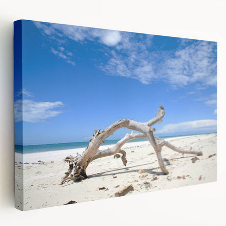 Large canvas print featuring a serene Kenyan landscape in earthy tones, ideal for kitchen wall art.