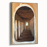 Vintage poster art of an African scenery on extra large framed canvas, with vibrant colors, ideal for living room decor.