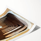 Extra large wall art featuring line art flowers in neutral tones on a rolled print, suited for large living room decor.