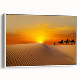 Framed canvas featuring a vintage-style Moroccan landscape in black and white, ideal for bedroom wall art.