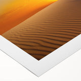 Art deco poster featuring a Moroccan landscape in muted earth tones on rolled canvas, suitable for dining room decor.