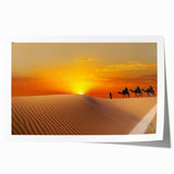 Extra large rolled print of a Moroccan landscape with vibrant floral elements, ideal for dining room wall art.