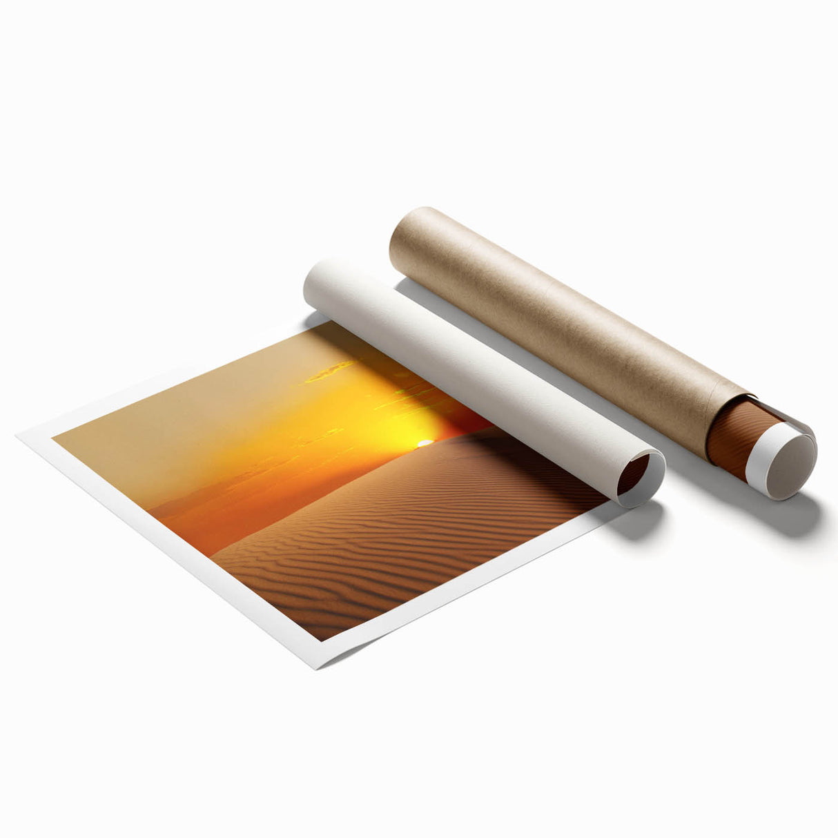 Extra large rolled print of a Moroccan landscape featuring muted earth tones, ideal for classy bathroom wall art.