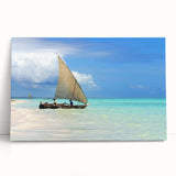 Black and white photograph of African savannah on a large stretched canvas, ideal for kitchen wall art or bedroom ambiance.