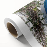 Art Deco poster of a Tunisian landscape in muted earth tones on rolled canvas.