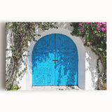 A black and white stretched canvas featuring a Tunisian landscape, ideal for kitchen wall art or bedroom ambiance.