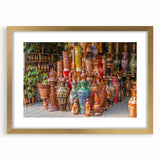 Extra large abstract art print featuring textured scenery of Bangladesh in gold frame, ideal for living room decor.