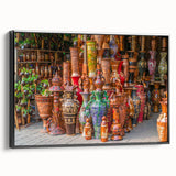 Black and white framed canvas of a Bangladesh landscape in vintage poster style, ideal for bedroom decor.