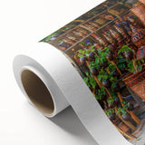 Art deco poster featuring a serene Bangladesh landscape in soft pastel shades, ideal for nursery wall art, on rolled canvas.