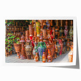 Extra large rolled print depicting a serene Bangladesh landscape with lush greenery and vibrant floral elements.