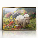 Framed acrylic print of a Bhutanese landscape in muted earth tones, ideal for modern art wall decor.