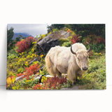 Black and white photograph of Bhutanese landscape on stretched canvas, ideal for kitchen wall art or bedroom ambiance.