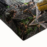 Black and white landscape painting of Cambodian scenery on stretched canvas, ideal for bedroom wall art.