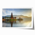 Extra large rolled print depicting a serene Indonesian landscape with lush greenery and floral elements.