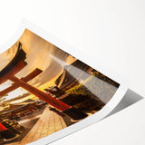 Extra large rolled print featuring line art flowers in muted earth tones, ideal for large living room wall art.