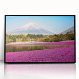 Large abstract wall art depicting Mount Fuji in muted gray and black tones, framed acrylic, ideal for modern art wall decor.