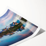 Extra large wall art depicting line art flowers in black on white, rolled print format, suitable for large living room decor.