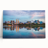 Black and white large art print of a Malaysian landscape on stretched canvas, ideal for kitchen wall art or bedroom decor.