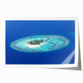 Extra large rolled print depicting a serene Maldivian landscape, ideal for art wall dining room or bathroom.