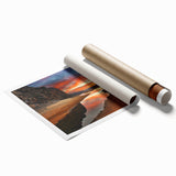 Extra large rolled print of a Mongolian landscape with soft pastel shades.