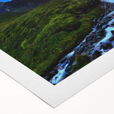 Art deco poster of a Nepalese landscape in muted earth tones on rolled canvas, suitable for dining room decor.