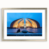 Textured abstract art print of a serene Asian landscape in muted earth tones, framed in silver, ideal for bedroom decor.