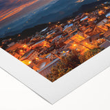 Art deco poster of a Taiwan scenery on rolled canvas, featuring muted earthy tones, ideal for dining room wall art.