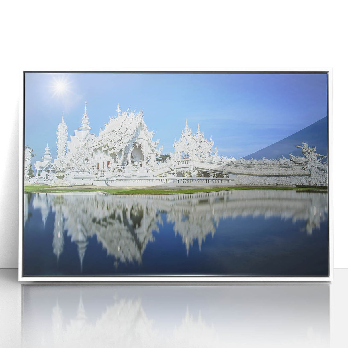 Acrylic print of Bangkok skyline in art deco style with soft pastel colors, suitable for modern art wall decor.