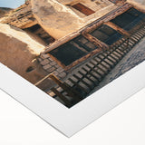 Art deco poster featuring a scenic view of a Turkish landscape on rolled canvas, suitable for dining room wall art.