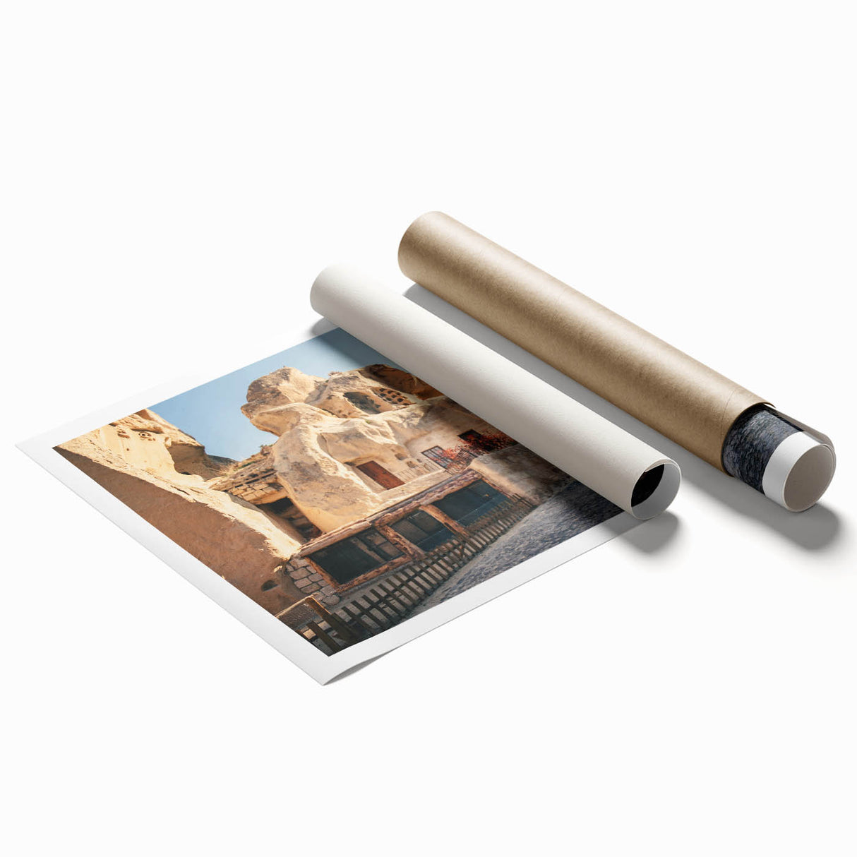 Extra large rolled canvas print featuring a serene floral scene in soft pastel shades, ideal for classy bathroom wall art.