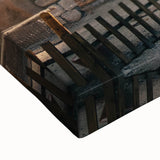 Large black and white canvas of a Turkish landscape, ideal for bedroom wall art.