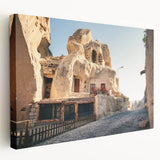 Side view of a large stretched canvas depicting a serene Asian Turkey landscape, ideal for kitchen wall art.