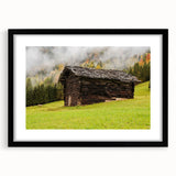 Abstract art print of a textured, colorful Adelaide scenery on a large framed canvas, suited for living room decor.