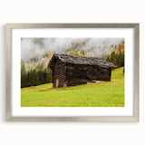 Abstract art print of Adelaide scenery in muted earth tones on a framed canvas, suitable for dining room decor.